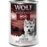 Wolf of Wilderness "RED Meat" Junior 6 x 400 g - Ruby Midnight