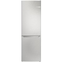 BOSCH Serie 2 Freistehende Kühl-Gefrier-Kombination mit Gefrierbereich unten 186 x 60 cm Metall-Optik, Total No Frost