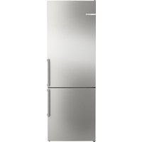 BOSCH Serie 4 Freistehende Kühl-Gefrier-Kombination mit Gefrierbereich unten 203 x 70 cm Gebürsteter Stahl AntiFingerprint, Total No Frost