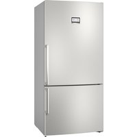 BOSCH Serie 6 Freistehende Kühl-Gefrier-Kombination mit Gefrierbereich unten 186 x 86 cm Gebürsteter Stahl AntiFingerprint, Total No Frost