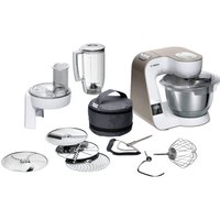 BOSCH Serie 4 Küchenmaschine mit Waage MUM 5 1000 W Weiß, Champagne