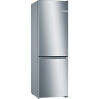 BOSCH Serie 2 Freistehende Kühl-Gefrier-Kombination mit Gefrierbereich unten 176 x 60 cm Metall-Optik, Total No Frost