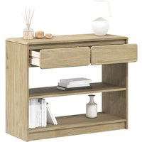 Berkfield Home Console Table SAUDA Oak 89.5x36.5x73 cm Solid Wood Pine in Brown
