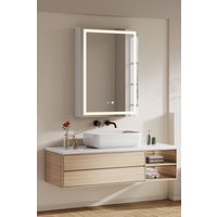 Single Door Bathroom Mirror Cabinet LED Lighting