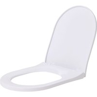 Living and Home U-Shaped Soft-Close Toilet Seat in White
