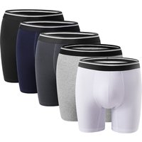MODISHION Men's 5Pcs Cotton Boxer Briefs Set | Size: 2XL