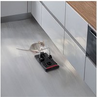 H&O Direct 4 Pack Reusable Plastic Mouse Traps in Black