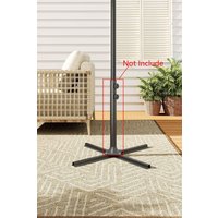 Living and Home 2KG Lightweight Metal Umbrella Base - 48mm Black Cross Stand for Parasols(pole is not included)