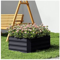 Living and Home Galvanized Steel Rectangular Elevated Garden Bed Planter Box - 2x3.3 FT/3.3x3.3 FT/3.3x4 FT Outdoor Easy Setup Raised Bed
