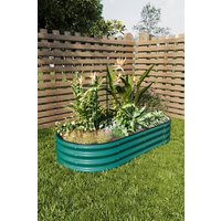 Living and Home 1.6x0.8m Galvanized Steel Raised Garden Bed, Green