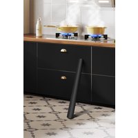 Living and Home 300x61cm Luxury Self-Adhesive Water-proof PVC Wallpaper - Smooth Skin Feel Surface in Black | Size: 300x61 cm