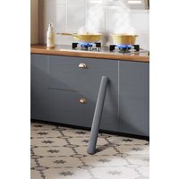 Living and Home 300x61cm Luxury Self-Adhesive Water-proof PVC Wallpaper - Smooth Skin Feel Surface in Mid Grey | Size: 300x61 cm