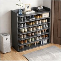 Living and Home 82cm W 7-Tier Shoe Rack Organiser Shoe Cabinet Storage Stand Shelf in Black