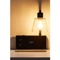 Iron Wall Light Transparent Glass Shade & Knob Switch