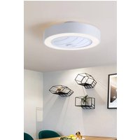 Stylish LED Ceiling Fan Light with Remote Control in White