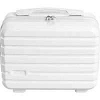 H&O Direct 14-Inch Handheld Hard Shell Travel Makeup Case in White
