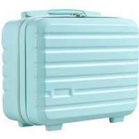 H&O Direct 14-Inch Handheld Hard Shell Travel Makeup Case in Blue