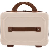 H&O Direct Lightweight Hard Shell Travel Cosmetic Case in Beige