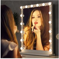 3 Lighting Modes Makeup Mirror with Base in Natural