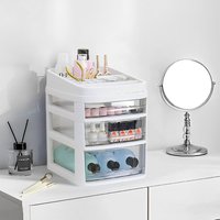 3 Tier Cosmetic Drawer Storage Trolley Mobile in White