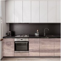 Living and Home 2x0.6m Modern Wood Grain Self-Adhesive Wallpaper in Brown