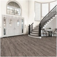 Living and Home 0.6x10m Self-adhesive Wood Grain PVC Flooring in Brown