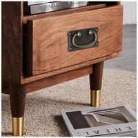 Living and Home 4Pcs Zinc Alloy Drop-Down Pull Handles for Cabinets & Bedside Tables Drawers in Bronze