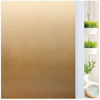 Living and Home Vertical Brushed Privacy Window Film - Self-Adhesive Translucent Light Filtering Effect in Orange