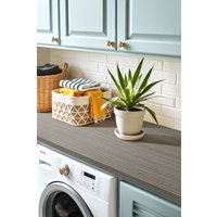 Living and Home 0.61x3m Self-Adhesive Waterproof Fire-Retardant PVC Fine Line Wood Print Wallpaper in Grey