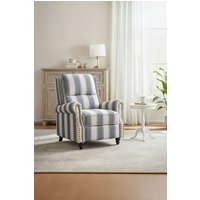 Living and Home Modern Linen Upholstered Sofa in Blue