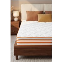 Living and Home Warm Orange Mattress for a Cozy Sleep Experience in White | Size: King