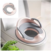Living and Home Toilet Potty Training Seat for Kids with Handles in Pink
