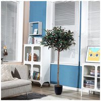 4ft Artificial Olive Tree Realistic Fabric Foliage Olive Details Home