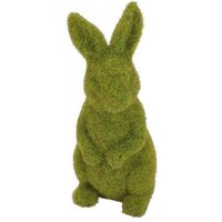 24cm Standing Flocked Resin Rabbit Ornament Cute Outdoor Lawn & Patio Decoration