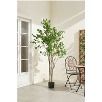 Living and Home 2.1m Artificial Fuchsia Tree Potted Plant Home Decor for Living Room, Hallway & Office in Green