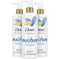 Dove Moisture Boost 'Body Cleanser' with Hyaluronic Acid, 3x 517ml in White