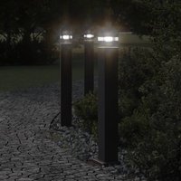 Berkfield Home Outdoor Floor Lamps 3pcs Black 80 cm Aluminium