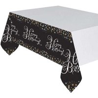 Sparkling Celebration Happy Birthday Plastic Table cover