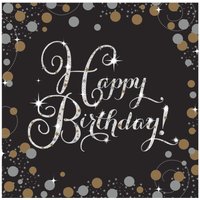 Sparkling Celebration Happy Birthday Napkins 16 per Pack