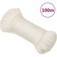 Berkfield Home Boat Rope Orange 2 mm 25 m Polypropylene in White