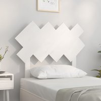 Berkfield Home Bed Headboard White 92x3x81 cm Solid Wood Pine | Size: 92 x 3 x 81 cm