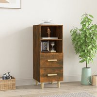 Berkfield Home Sideboard Smoked Oak 34.5x34x90 cm Engineered Wood in Brown