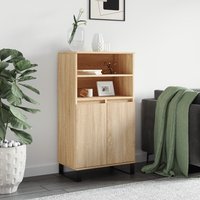 Berkfield Home Highboard Sonoma Oak 60x36x110 cm Engineered Wood in Brown | Size: 60 x 36 x 110 cm