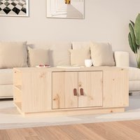 Berkfield Home Coffee Table 100x50x41 cm Solid Wood Pine in Brown | Size: 100 x 50 x 41 cm