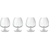 Luigi Bormioli Optica Cognac Glasses - 465 ml Durable Drinkware - Pack of 4 in Clear