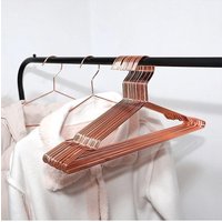 H&O Direct 20Pcs Metal Clothes Hangers Set in Rose Gold