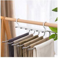 Non Slip 6 Tier Stainless Steel Pant Hangers Set