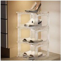 Living and Home 3-Layer Luxurious Style Detachable Shoe Rack in Clear