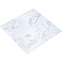 Living and Home 24Pcs Square Self Adhesive Stone Effect PVC Floor Tiles in Light Grey