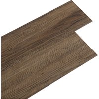 Living and Home 36Pcs PVC Wooden Self-adhesive Laminate Flooring Planks in Dark Brown